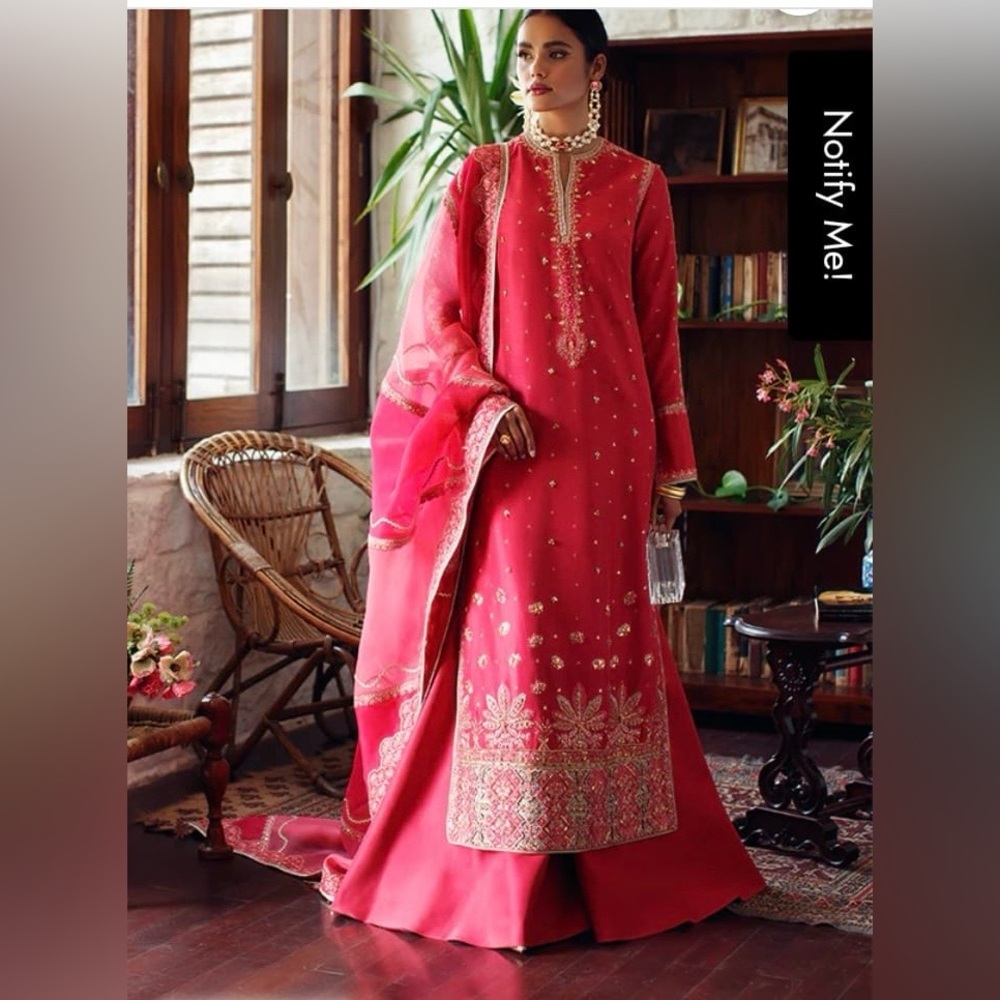Chic Pink Embroidered Long Sleeve Dress